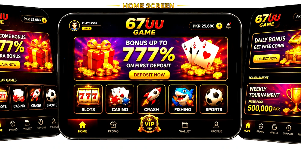 67UU GAME HOMESCREEEN IMAGE WITH A CASINO STYLE