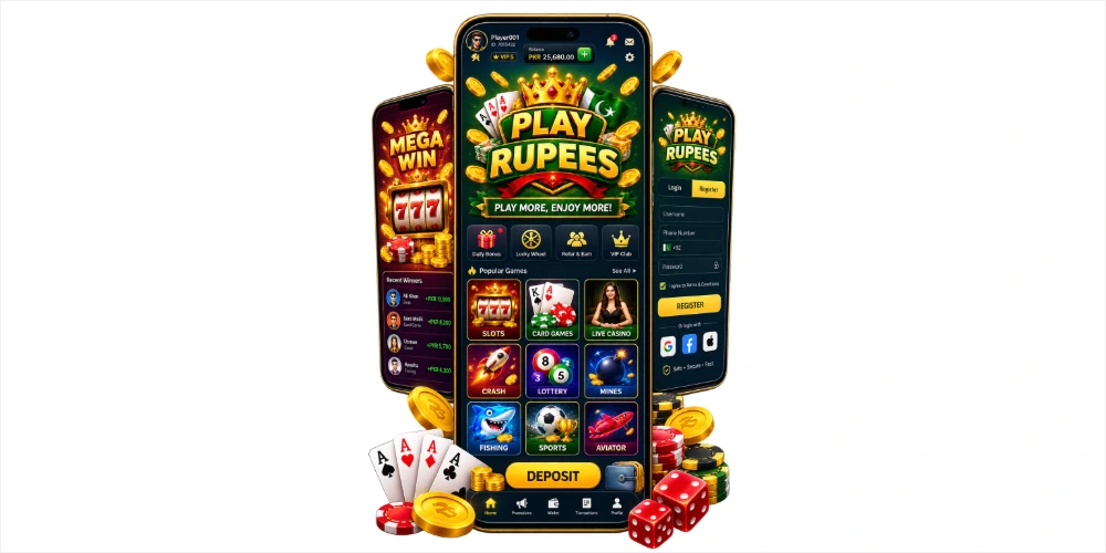 Play Rupees game homescreen interface